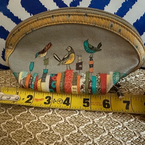 Fossil Multicolor Bird Print Zippered Versatile Pouch - Picture 6 of 9